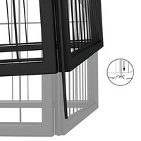 Produktbild von vidaXL Hundelaufstall aus Metall für Welpen Schwarz - 32 x 100 cm