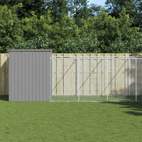 Produktbild von Vidaxl Hundelaufstall aus Metall in Grau 214x661x181 cm