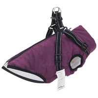 Produktbild von vidaXL Hundemantel mit Geschirr wasserdicht und reflektierend Lila L36