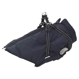 vidaXL Hundemantel mit integriertem Geschirr für Welpen wasserdicht Marineblau L52 – Bild 1 von 5
