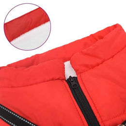 vidaXL Hundemantel mit integriertem Geschirr für Welpen, wasserdicht und reflektierend, Rot, Größe L – Bild 1 von 5
