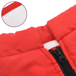 vidaXL Hundemantel mit integriertem Geschirr für Welpen, wasserdicht und reflektierend, Rot, Größe L – Bild 1 von 9