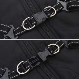 vidaXL Hundemantel mit integriertem Geschirr Schwarz L Wasserdicht und Reflektierend für Welpen – Bild 1 von 5