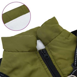 vidaXL Hundemantel mit integriertem Geschirr wasserdicht und reflektierend Fleece Grün Größe L für Welpen – Bild 1 von 9