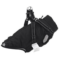 Produktbild von vidaXL Hundemantel mit integriertem Geschirr wasserdicht und reflektierend Schwarz Größe M