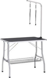 VidaXL Hundepflegetisch aus Edelstahl in Schwarz – Bild 1 von 3