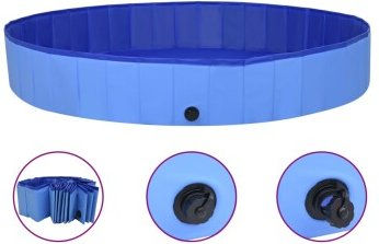 vidaXL Hundepool faltbar blau aus Kunststoff 200x30 cm – Bild 1 von 2