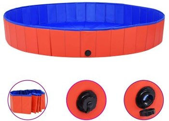 vidaXL Hundepool faltbar Rot 200x30 cm aus Kunststoff wasserdicht – Bild 1 von 5