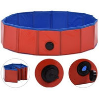 Produktbild von vidaXL Hundepool Faltbares Hundeschwimmbecken aus Kunststoff Rot 80x20 cm