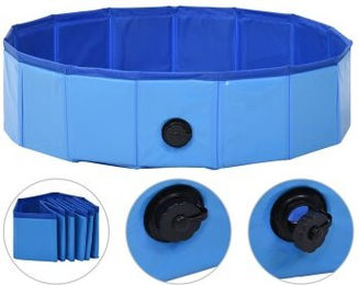 VidaXL Hundeschwimmbecken aus Kunststoff blau 80 cm x 20 cm – Bild 1 von 3