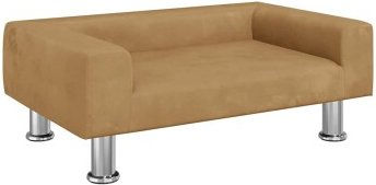 vidaXL Hundesofa aus Samt in Braun 45 cm – Bild 1 von 2