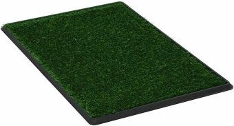 vidaXL Hundetoilette mit Kunstrasen und Tablett für Welpen Grün 76x51x3 cm – Bild 1 von 13