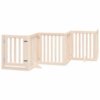 Produktbild von vidaXL Hundetor aus Pappelholz mit Tür 15-teilig 750 cm faltbares Treppenschutzgitter