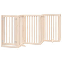Produktbild von vidaXL Hundetor aus Pappelholz mit Tür 15-teilig 750 cm faltbares Treppenschutzgitter
