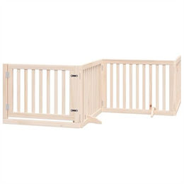 vidaXL Hundetor aus Pappelholz mit Tür faltbar 480 cm 6-teilig – Bild 1 von 1