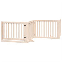 Produktbild von vidaXL Hundetor aus Pappelholz mit Tür faltbar 480 cm 6-teilig