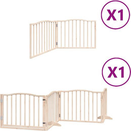 vidaXL Hundetor aus Pappelholz mit Tür faltbar 6-teilig 480 cm – Bild 1 von 2