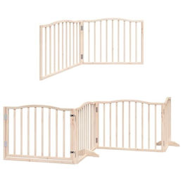vidaXL Hundetor aus Pappelholz mit Tür faltbar 640 cm 8-teilig – Bild 1 von 1