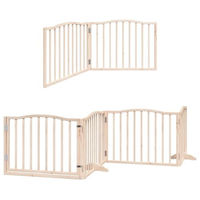 Produktbild von vidaXL Hundetor aus Pappelholz mit Tür faltbar 640 cm 8-teilig