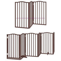 Produktbild von vidaXL Hundetor aus Pappelholz mit Tür faltbar Braun 600 cm 12-teilig