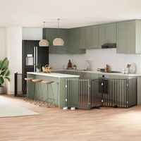 Produktbild von vidaXL Hundetor aus Pappelholz mit Tür faltbar Schwarz 960 cm 12-teilig