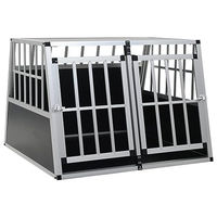 Produktbild von vidaXL Hundetransportbox aus Aluminium mit Doppeltür 94x88x69 cm