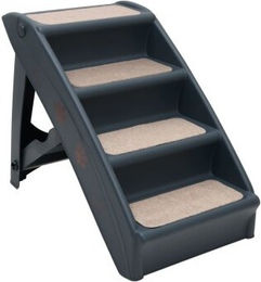 vidaXL Hundetreppe mit 4 Stufen klappbar aus Filz Grau – Bild 1 von 13