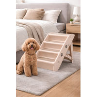 Produktbild von vidaXL Hundetreppe und Katzentreppe klappbar aus Filz in Beige