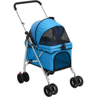 Produktbild von VidaXL Hundewagen faltbar aus Oxford-Gewebe blau 76x50x100cm