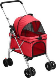 VidaXL Hundewagen faltbar rot 76x50x100 cm – Bild 1 von 3
