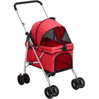 Produktbild von VidaXL Hundewagen faltbar rot 76x50x100 cm