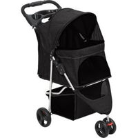 Produktbild von VidaXL Hundewagen für kleine Rassen aus Oxford-Gewebe Schwarz 80x46x98cm