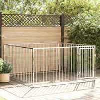 Produktbild von vidaXL Hundezwinger aus Edelstahl in Silber 200x200x100 cm