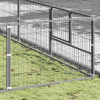 Produktbild von VidaXL Hundezwinger aus Metall für Riesenrassen Silber Grau