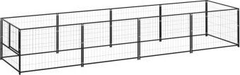 VidaXL Hundezwinger aus Metall in Schwarz 4 m x 1 m x 70 cm – Bild 1 von 3