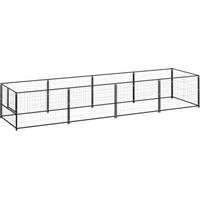 Produktbild von VidaXL Hundezwinger aus Metall in Schwarz 4 m x 1 m x 70 cm