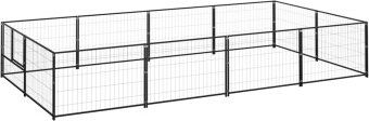 VidaXL Hundezwinger aus Metall in Schwarz 4 m x 2 m x 70 cm – Bild 1 von 3
