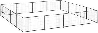 VidaXL Hundezwinger aus Metall in Schwarz 4 m x 4 m x 70 cm – Bild 1 von 3