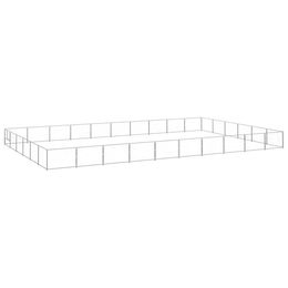 vidaXL Hundezwinger aus Metall in Silber – Bild 1 von 2