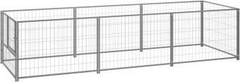 VidaXL Hundezwinger aus Metall in Silber 3 m x 1 m x 70 cm – Bild 1 von 2