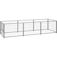 Produktbild von VidaXL Hundezwinger aus Metall in Silber 3 m x 1 m x 70 cm