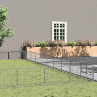 Produktbild von vidaXL Hundezwinger aus Metall in Silber