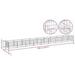 vidaXL Hundezwinger aus Metall in Silber mit 9 m² Grundfläche – Bild 1 von 2