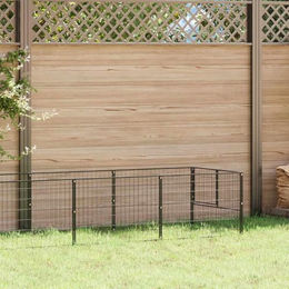 vidaXL Hundezwinger aus Metall Schwarz – Bild 1 von 3