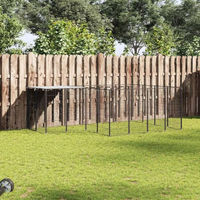 Produktbild von vidaXL Hundezwinger aus Metall Schwarz 6,05m² Hundehütte