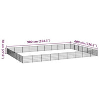 Produktbild von VidaXL Hundezwinger aus Metall Schwarz