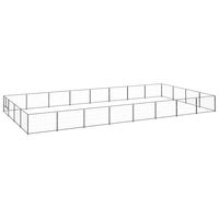 Produktbild von vidaXL Hundezwinger aus Metall Schwarz