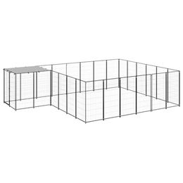 vidaXL Hundezwinger aus Metall Schwarz wasserdicht – Bild 1 von 11