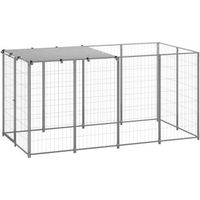 Produktbild von VidaXL Hundezwinger aus Metall silber 2,2 m x 1,1 m x 1,1 m wasserdicht