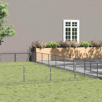 Produktbild von vidaXL Hundezwinger aus Metall Silber
